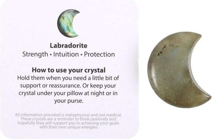 Actual product image Something Different Love You To The Moon & Back Labradorite Decorative Crystal