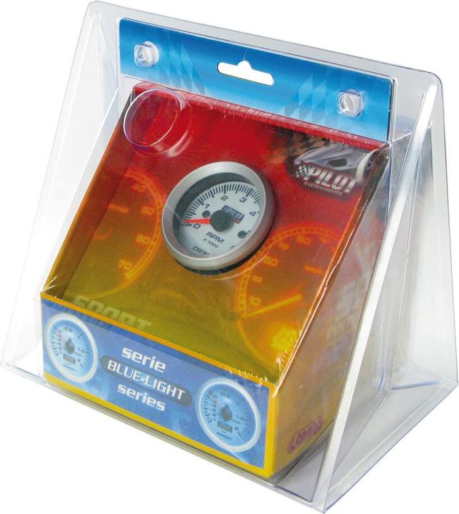 Produktbild Lampa Instrument Drehzahlmesser Diesel 0-6000 RPM - 52 mm - Blau