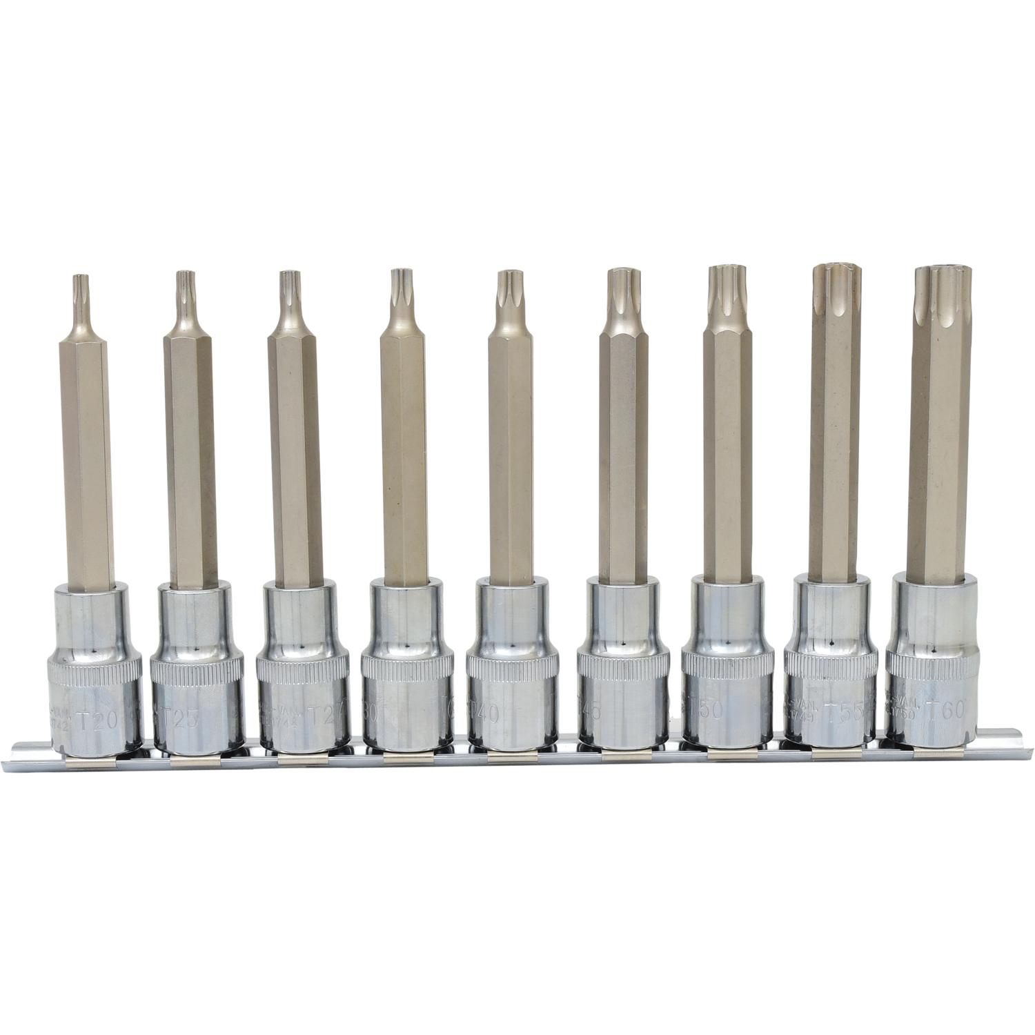 KS Tools, Steckschlüssel + Stecknuss, 1/2" CHROMEplus Bit-Stecknuss-Satz lang