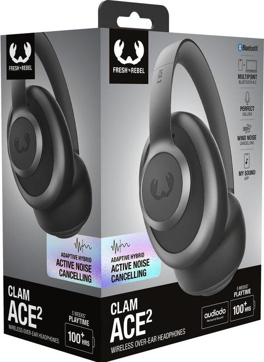 Actual product image Fresh'N Rebel Fresh 'n Rebel Clam Ace 2 Storm Grey (ANC, 100 h)