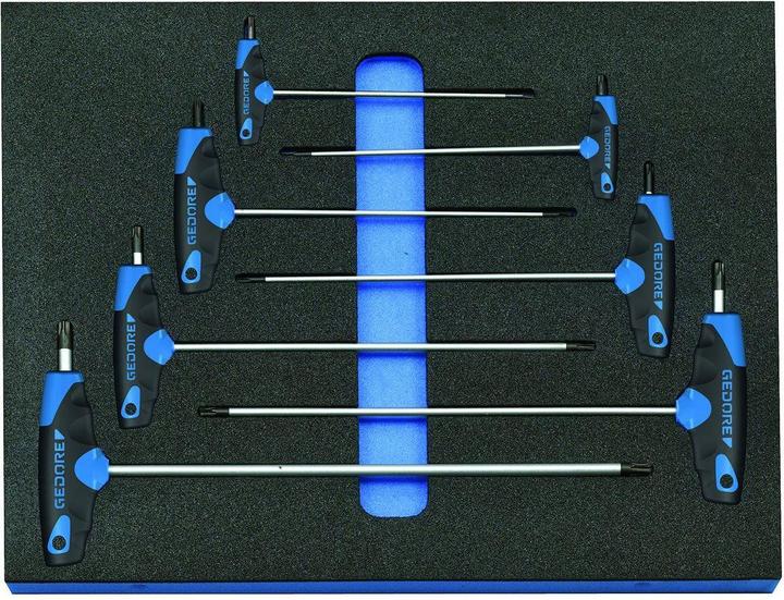 Gedore 2005 CT2-2143 Set di cacciaviti offset KTX in modulo di controllo, 7 pezzi