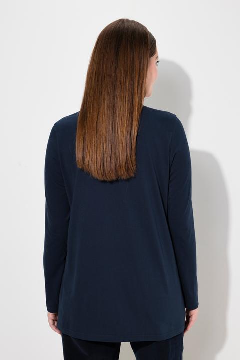 Produktbild Ulla Popken Shirt, drapierter V-Ausschnitt, Langarm (56)