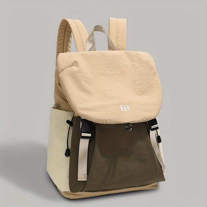 Actual product image Only-Bags.Store Nylon Freizeitrucksack - Leichte, einfarbige Reise-, Einkaufs- und Schultasche mit verstellbaren