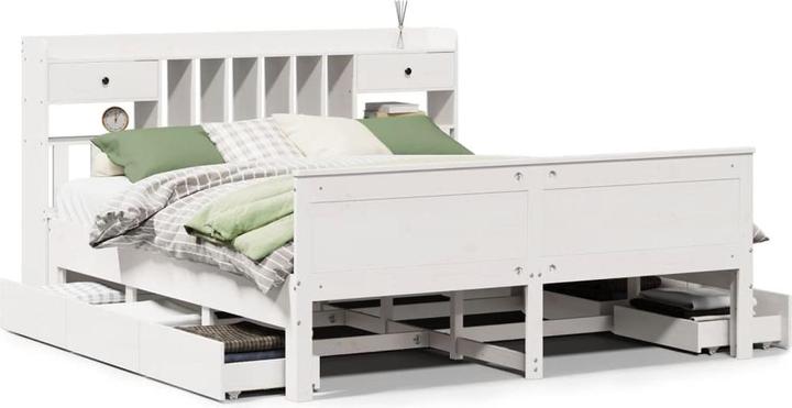 Produktbild vidaXL Bett mit Regal (180 x 200 cm)