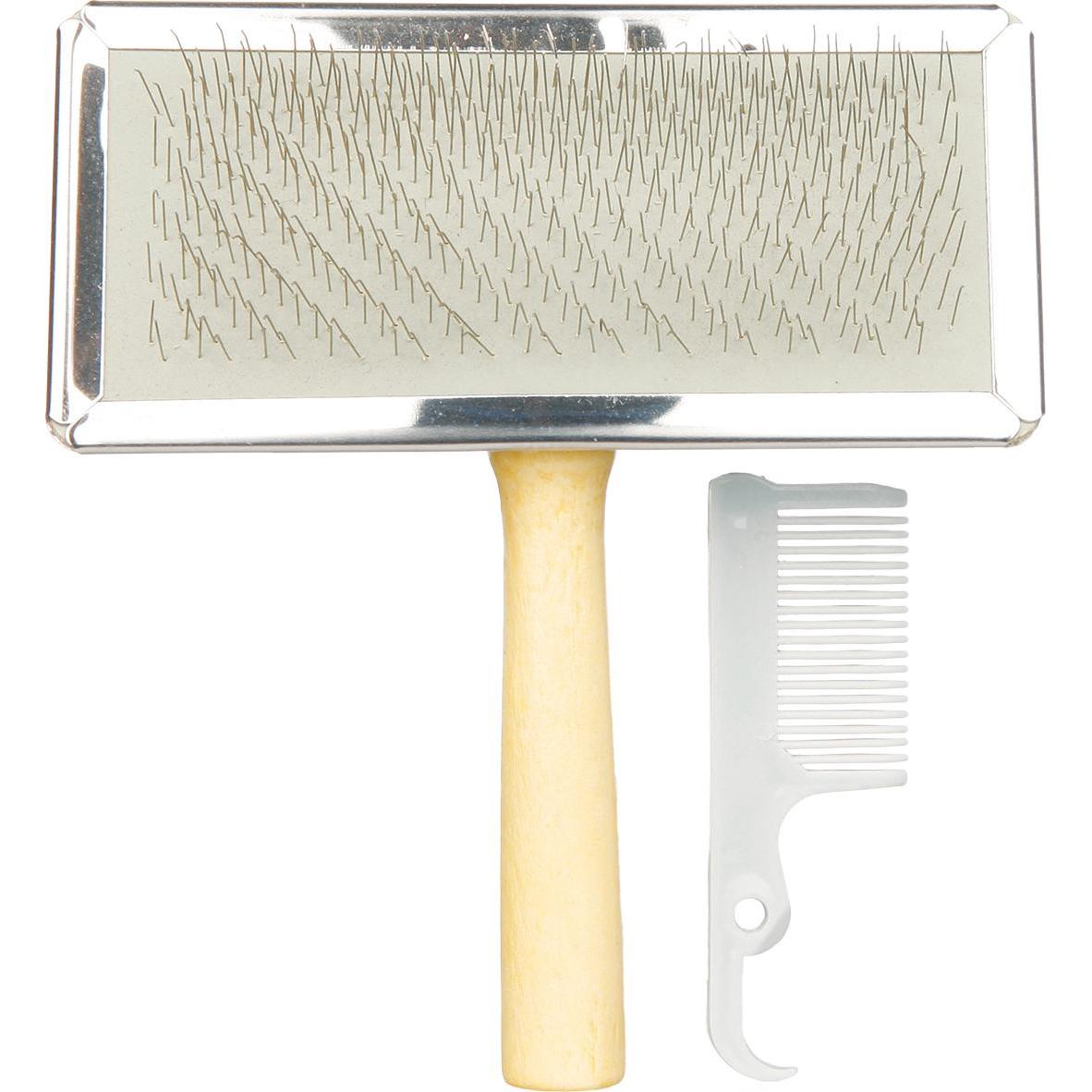 Meilleurs prix pour Trixie Brosse À Carder Douce Avec Peigne De Nettoyage 11X14 Cm
