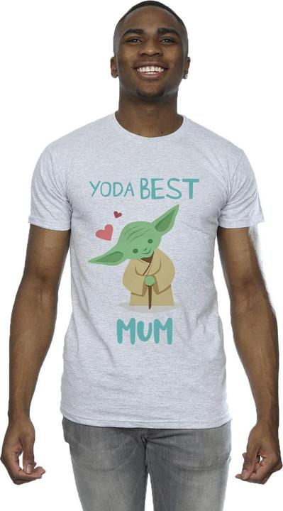 Actual product image Star Wars Mens Yoda Best Mum T-Shirt (S)