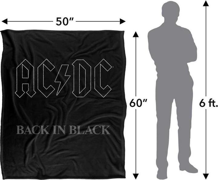 Image du produit AC/DC - Couverture BACK IN BLACK (152 x 127 cm)