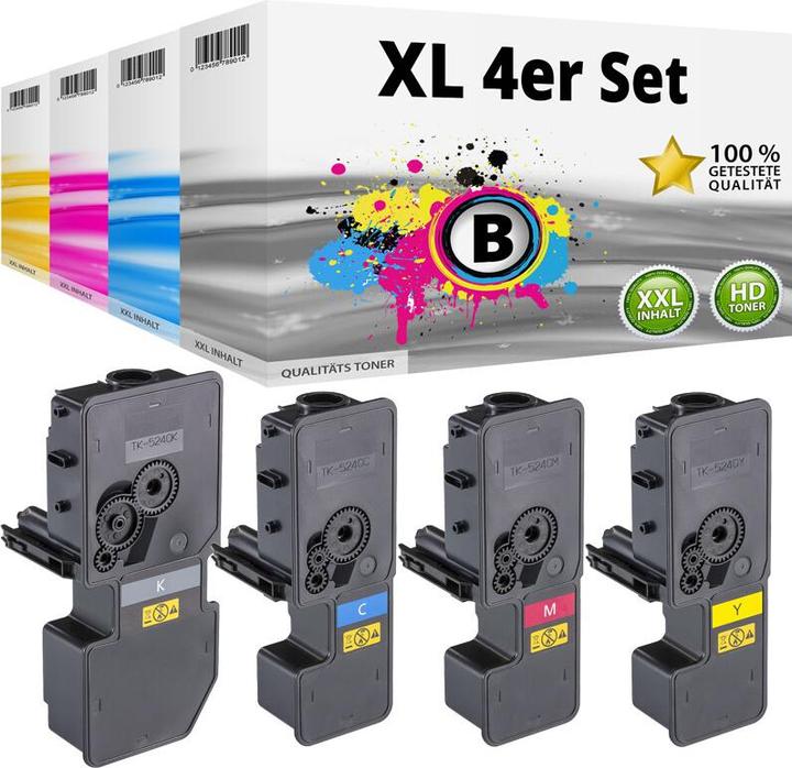 Druckfuxx 4x XL TONER TK-5220 für Kyocera Ecosys M5521cdn M5521cdw P5021 P5021cdw P5021cdn