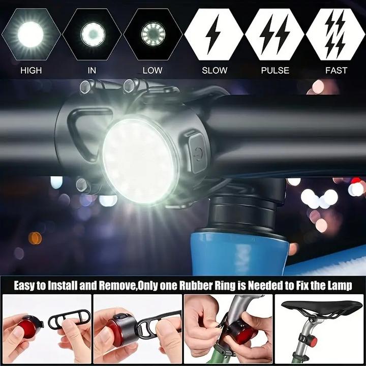 Actual product image Cbx Super Round LED bike light set