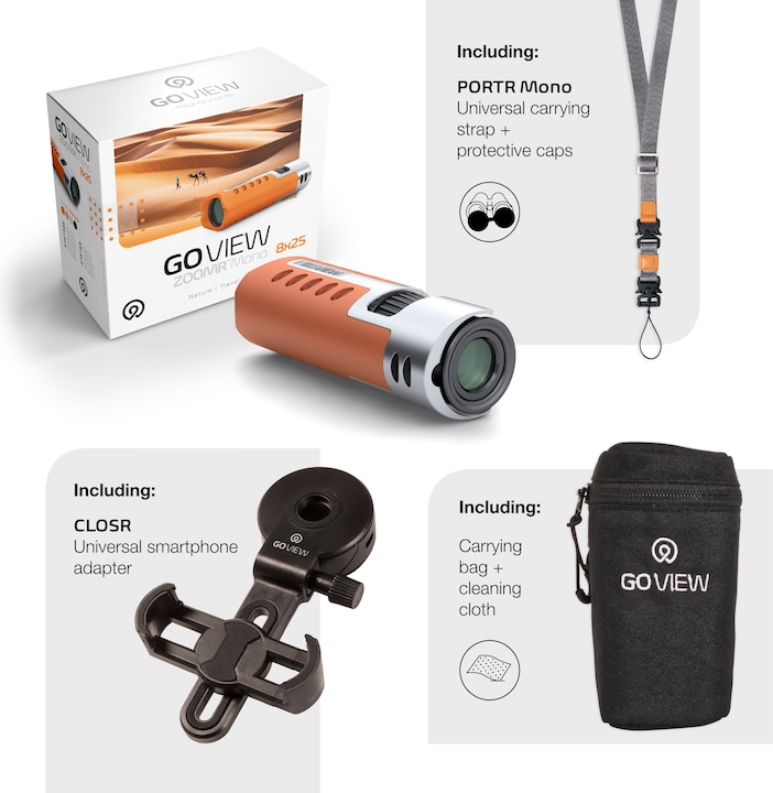 Image du produit GoView ZOOMR HD Marron clair (8 x, 25 mm)