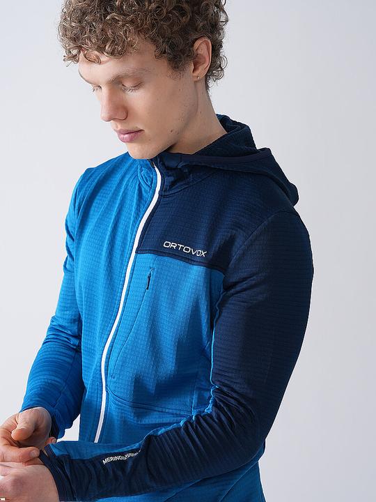 Actual product image Ortovox Fleece Light Grid Hooded Jacket (S)