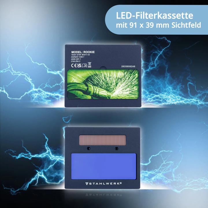 Produktbild Stahlwerk Automatik Schweisshelm ROOKIE Schweissschild Schweissermaske DIN 3 DIN 11