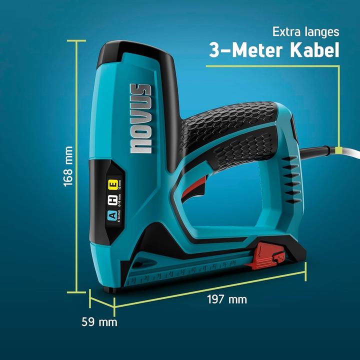 Image du produit Novus Tools 031-0369 Agrafeuse électrique Type d'agrafe 37, Type 53 Longueur d'agrafe 6 - 14mm