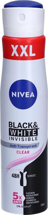 Actual product image NIVEA Black & White INVISIBLE clear XXL Deo-Spray 250,0 ml (Spray, 250 ml)