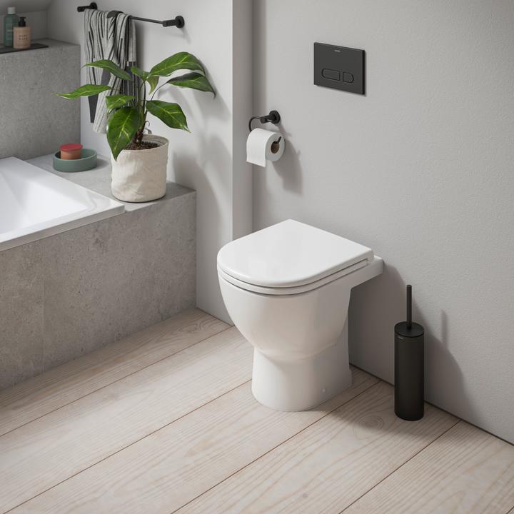 Image du produit Duravit D-Code WC sur pied, chasse d'eau basse, rimless, 370x480x400mm, blanc brillant