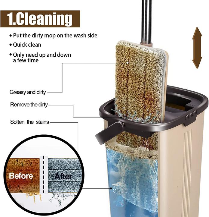 Produktbild Mastertop Flach Mopp mit Eimer