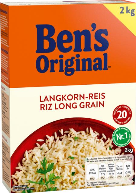 Ben's Original Dry long grain 20 min Loose 2kg (2000 g)
