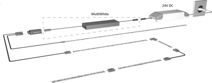 Produktbild Halemeier LED Bänder Versa Inside 1200 / 24 V MultiWhite (Neutralweiss, 1000 cm, Indoor)