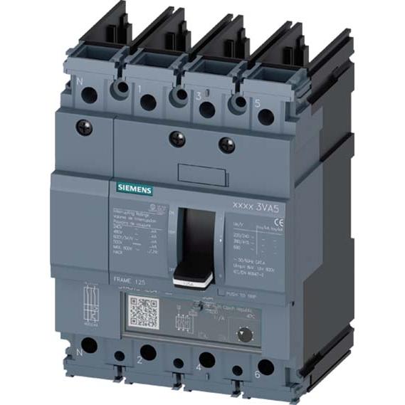 Siemens, Schutzschalter, Leistungsschalter 80A 4p opt.Motorantr 3VA5180-5EF41-0AA0