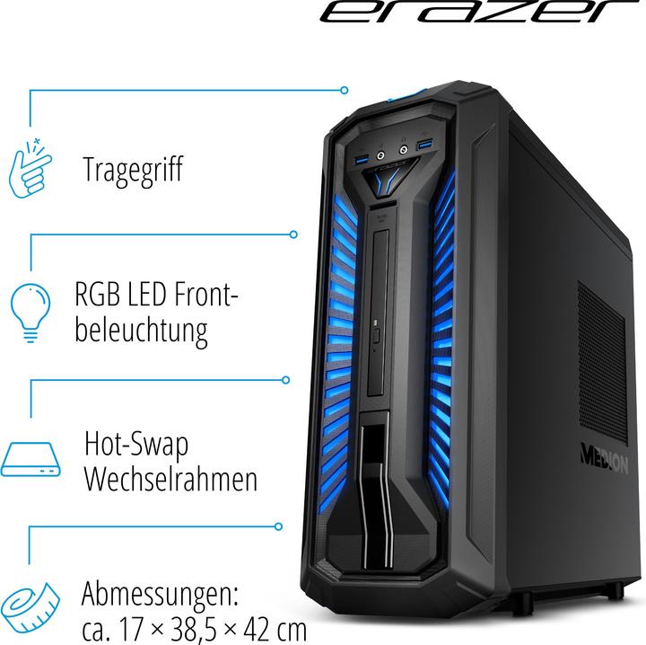 Produktbild Medion Gaming PC Erazer X87040 (16 GB, Intel Core i7-9700)
