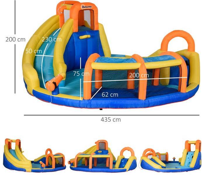 Produktbild Swisshandel24 Aufblasbare Hüpfburg mit Gebläse - Wasserpark