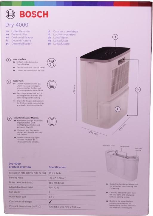 Produktbild Bosch Home Comfort Dry 4000 (33 m², 16 l/24h)
