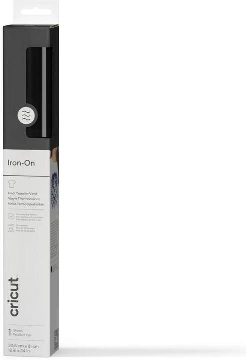Cricut Aufbügelfolie 30.5 x 61 cm, 1 Stück, Schwarz