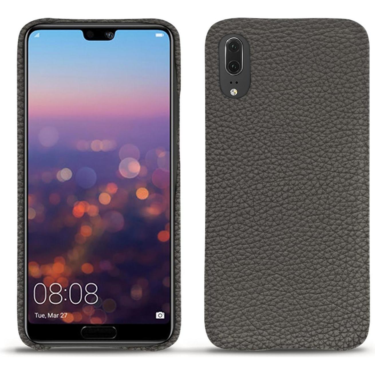 Thumbnail - Noreve Lederschutzhülle (Huawei P20), Smartphone Hülle, Grau