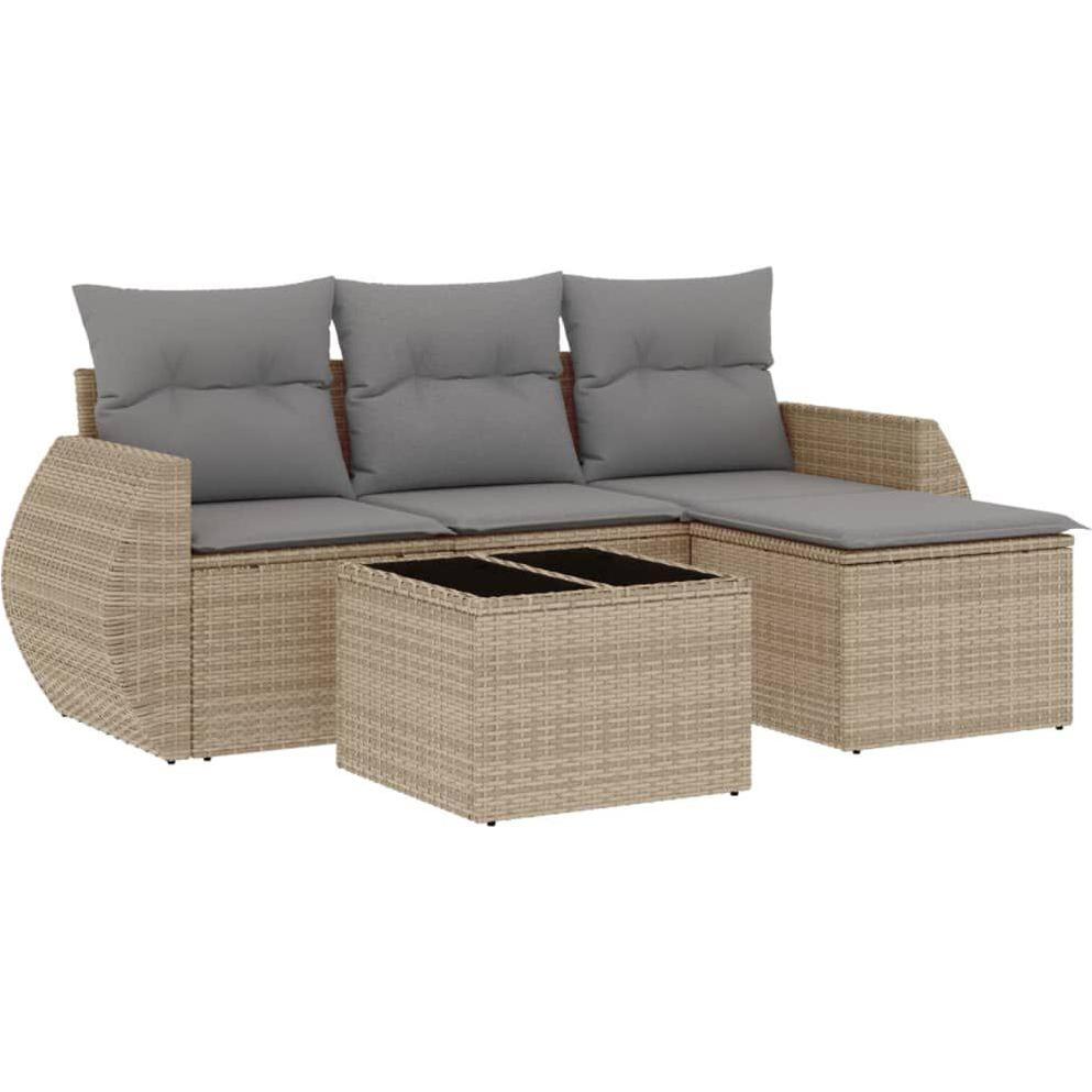 VidaXL, Gartenlounge, 10-tlg. Garten-Lounge-Set mit Kissen