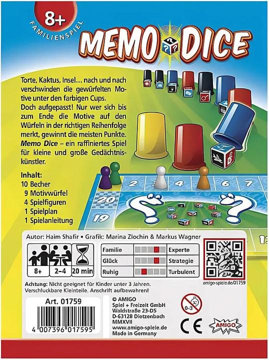 Produktbild Amigo Memo Dice (Deutsch, 2 - 4 Spieler)