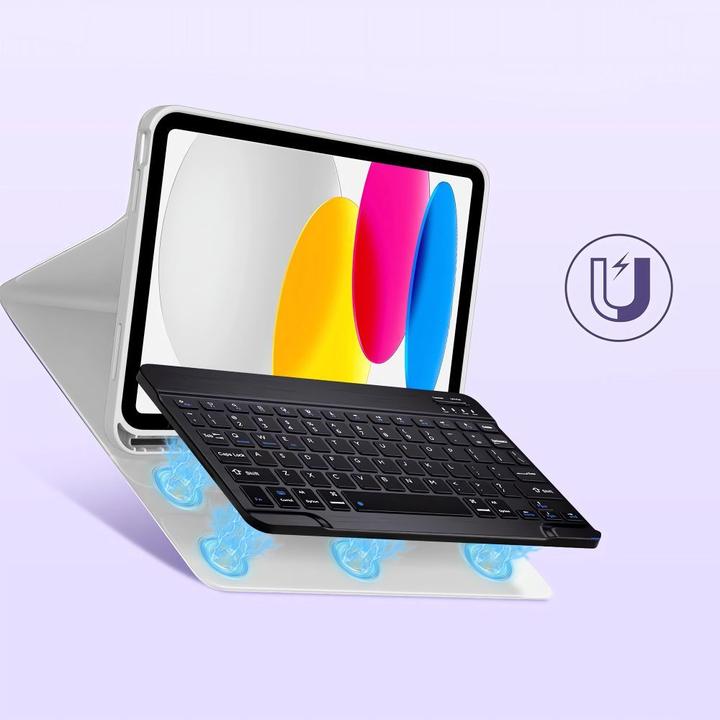 Produktbild Tech-Protect SC Pen + Keyboard Case for iPad 10.9 2022 (10th gen.) / 11 2025 (11th gen.) - Gray (US, Apple iPad 2022 (10. Gen), Apple iPad 2025 (11. Gen))