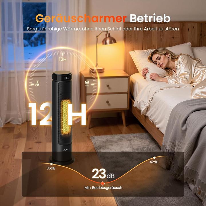 Actual product image Flanur Turmheizlüfter mit Fernbedienung (2000 W)