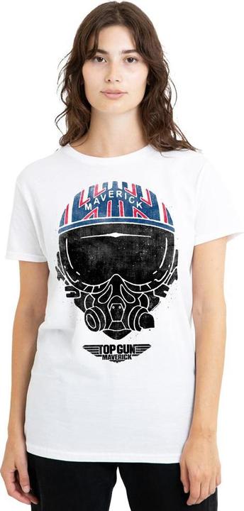 Actual product image Top Gun Unisex Adult Maverick Helmet T-Shirt (XXL)
