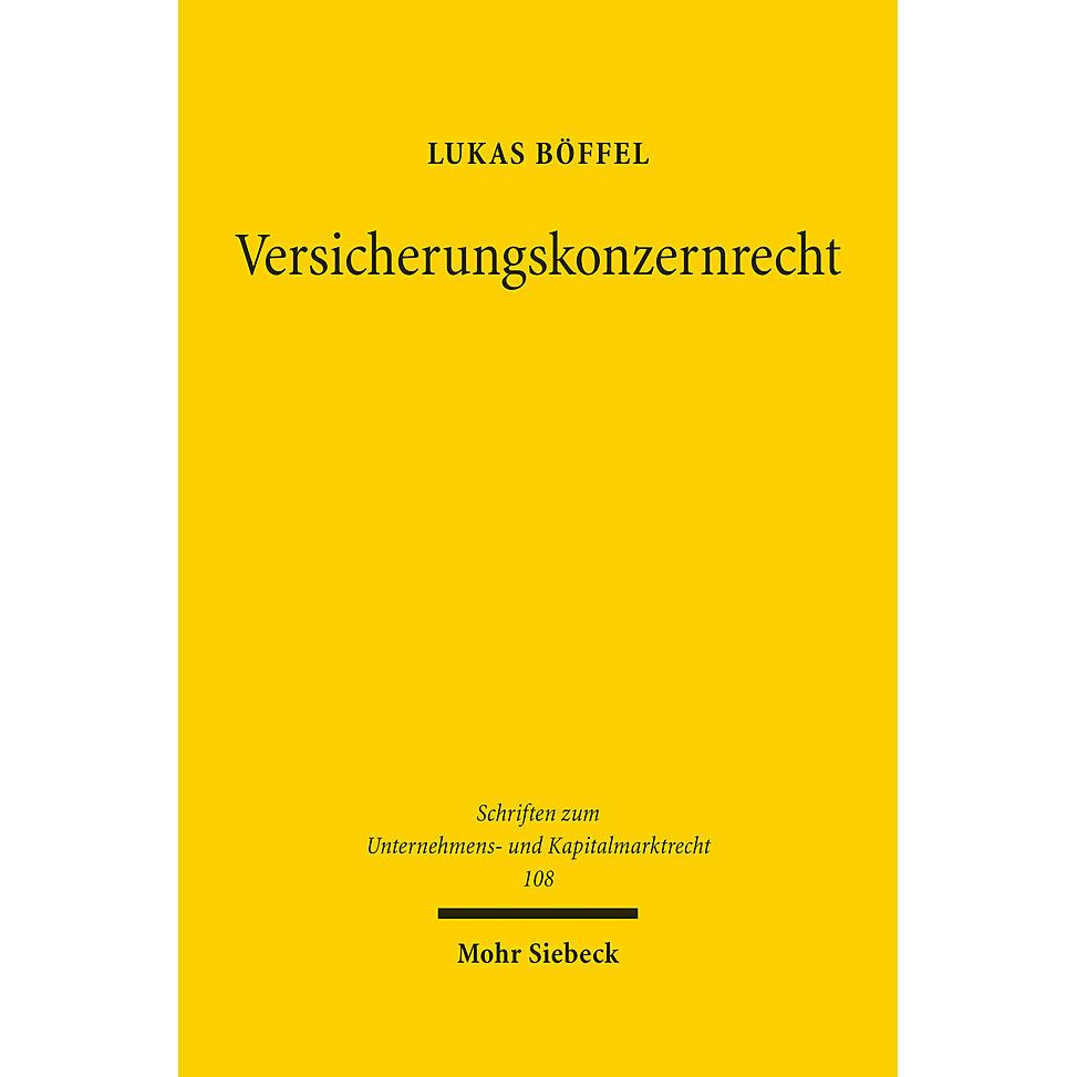 Thumbnail - Versicherungskonzernrecht, Fachbücher von Lukas Böffel