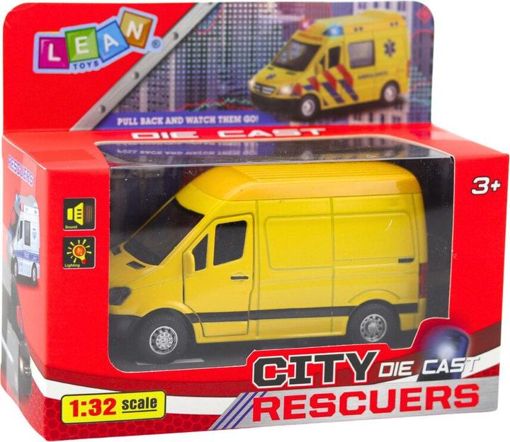 Produktbild Lean Toys Lean Metall-Lkw Mit Rückfahrscheinwerfern Sounds Gelb 1:32