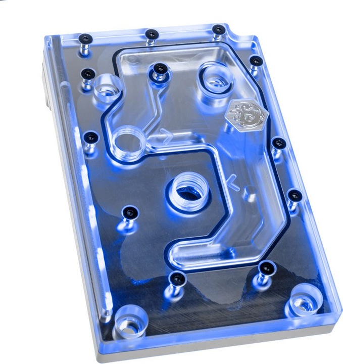 Actual product image Bitspower Monoblock for ASRock X399M Taichi RGB Nickel - Acrylic