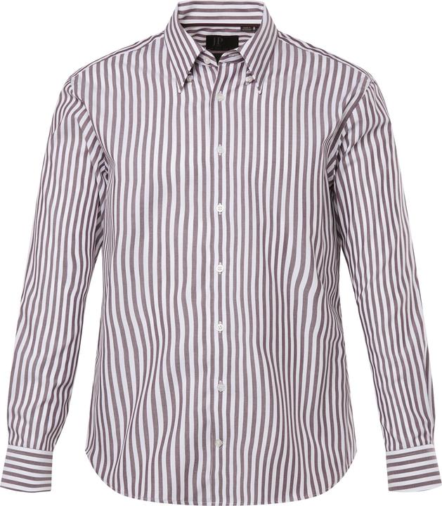 Produktbild JP1880 Streifenhemd, Business, Langarm, verdeckter Buttondown-Kragen, Easy Care, Modern Fit (6XL)