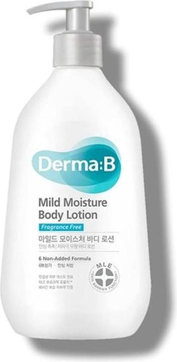 Produktbild Derma:B Derma B Mild Moisture Body Lotion Parfümfrei für trockene & empfindliche Haut mit Hamamelis und (Körperlotion, 400 ml)