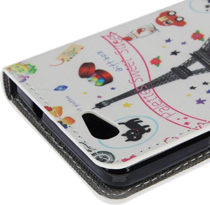 Produktbild König Design Schutzhülle Handytasche (Flip Quer) für Handy Wiko Highway Signs Motiv Eiffelturm (Wiko Highway Signs)