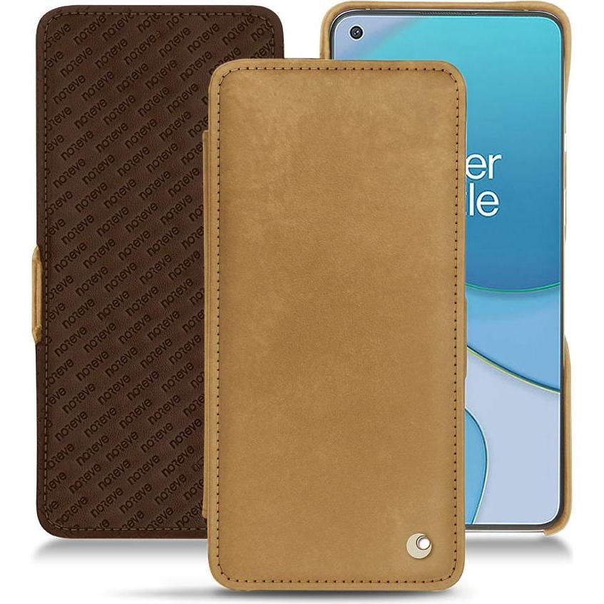 Noreve Lederschutzhülle horizontal (OnePlus 8T), Smartphone Hülle, Braun