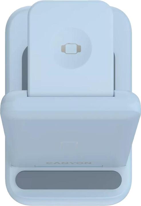 Image du produit Canyon WS-304, Chargeur sans fil pliable 3en1, avec bouton tactile pour l'éclairage de l'eau, Entrée (15 W)