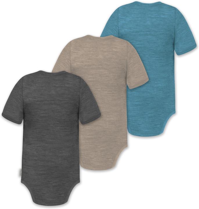 Produktbild Normani 3er Set Baby Merino Kurzarmbody „Tihoi" - 9319 (62)