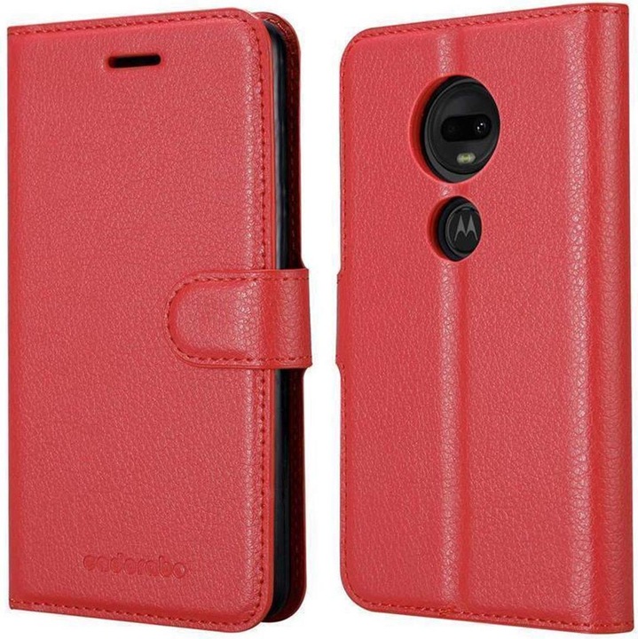 Actual product image Cadorabo Book with stand function cover (Motorola Moto G7)