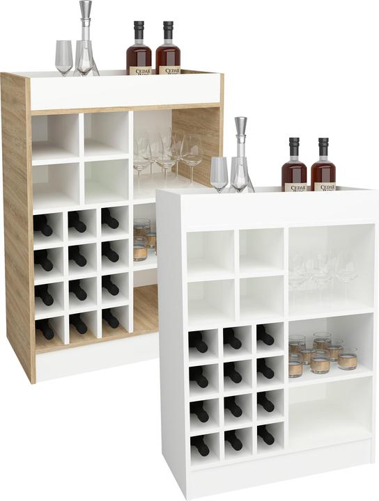 Produktbild VCM Weinschrank | Masse ca. H. 100 x B. 70 x T. 38 cm | Küchenregal | Regal | Weinregal - Esilo (12 Flaschen, 70 x 38 x 100 cm)