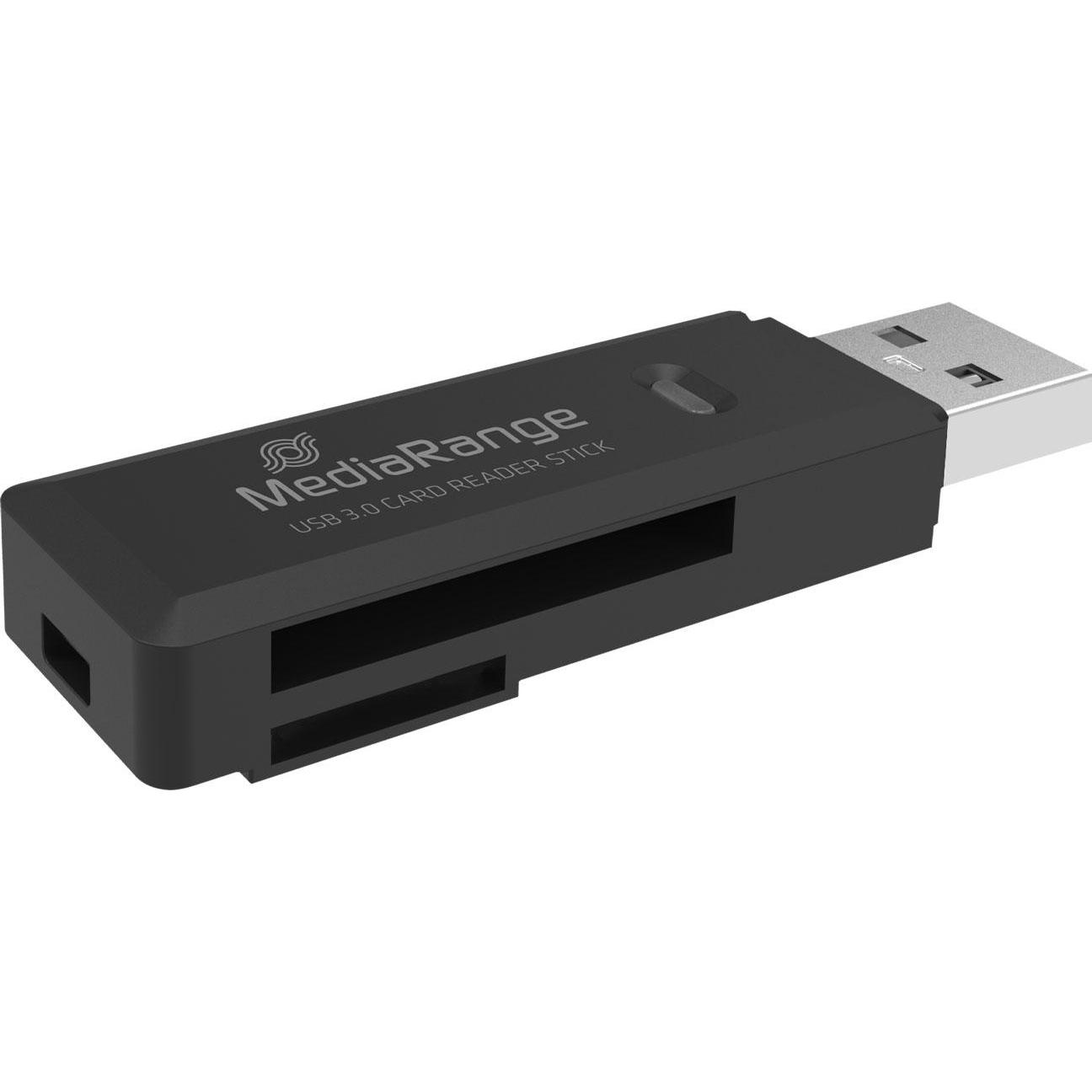 MediaRange MRCS507 Lettore di schede incorporato USB 3.0 Nero (USB), Lettore di schede di memoria, Nero