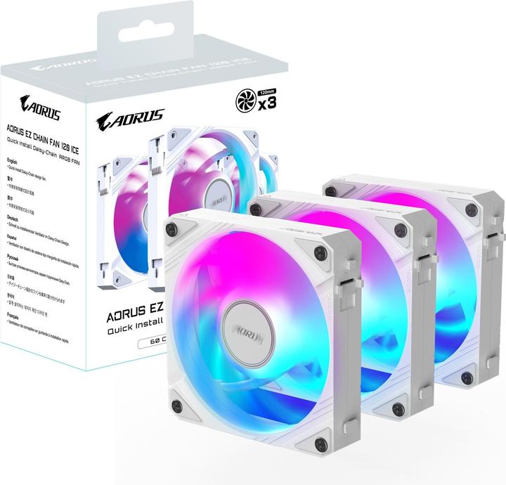 Produktbild Kodak Aorus Ez Chain Fan 120 Ice (120 mm, 3x)