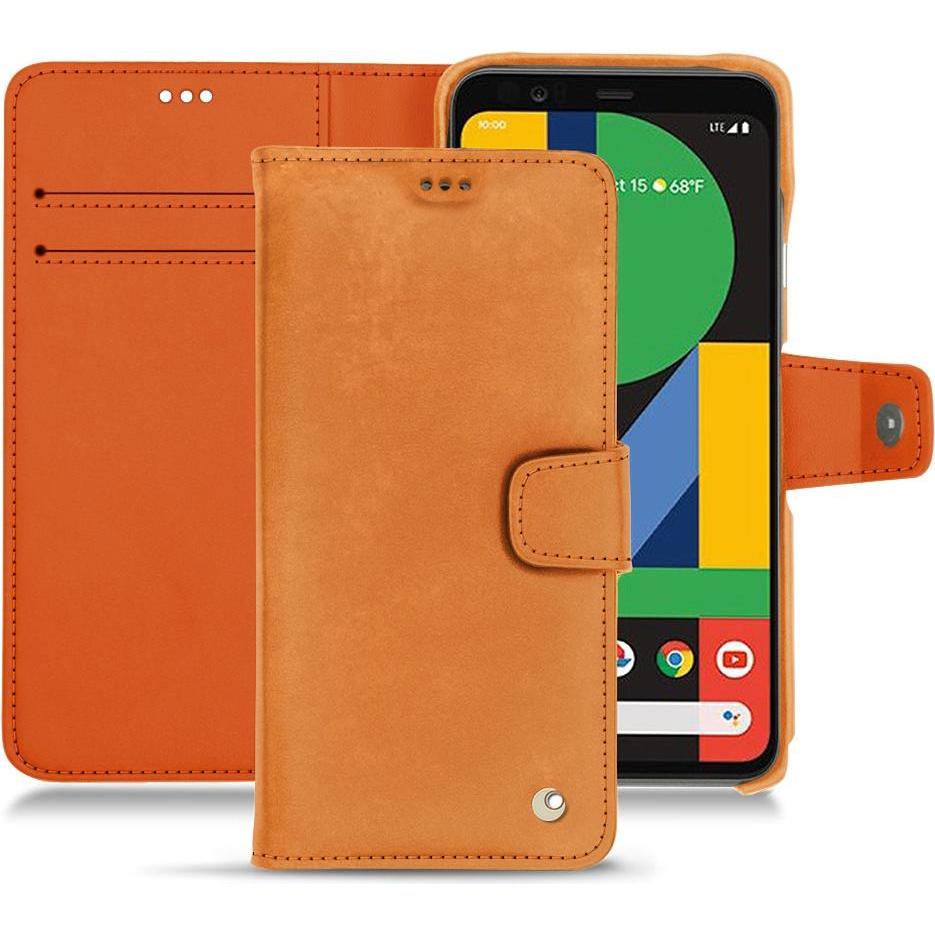 Noreve Lederschutzhülle Wallet (Google Pixel 4 XL), Smartphone Hülle, Orange