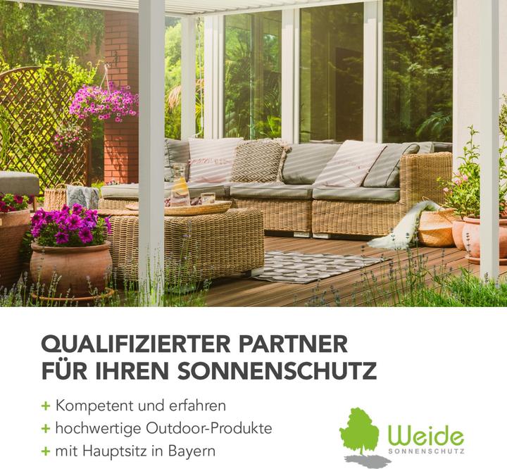 Produktbild Weide Pergola Deluxe Plus 4x6m mit Lamellendach Weiss (400 cm, 600 cm)
