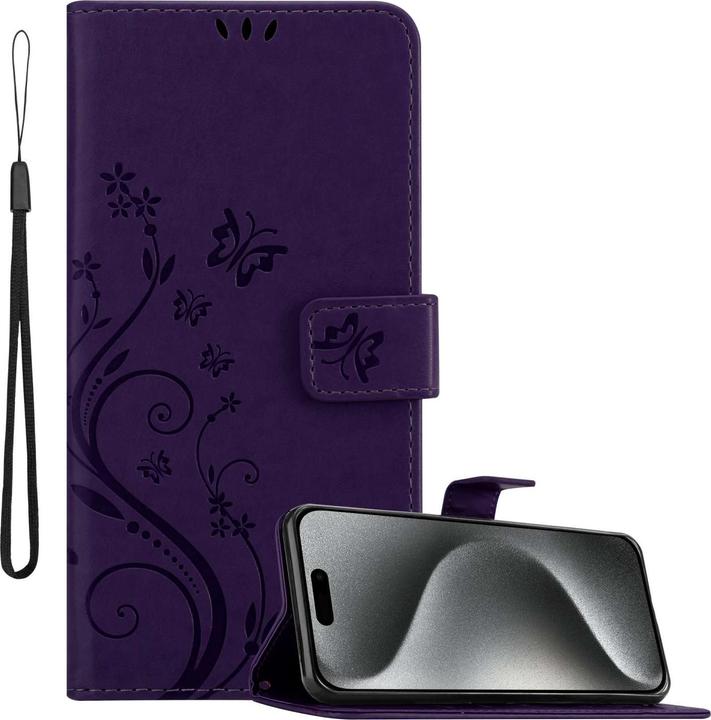 Produktbild Cadorabo Hülle für Apple iPhone 15 PRO MAX mit Blumen Muster (Apple iPhone 15 Pro Max)