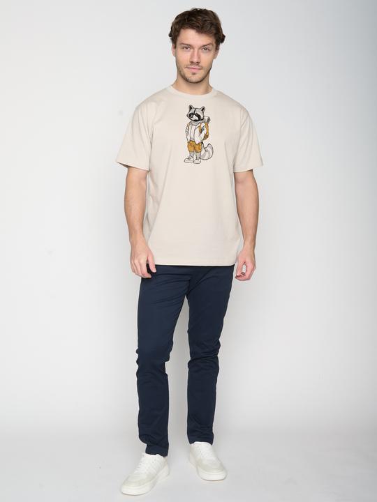 Actual product image Greenbomb T-Shirt Animal Raccoon Hike (XL)